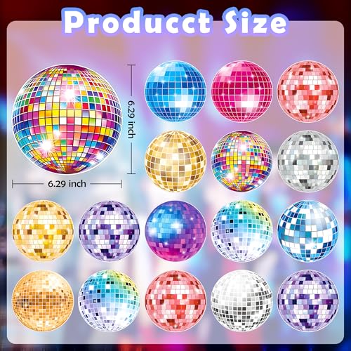 Image of Disco Party Decorations, Kaluofan 39PCS Disco Ball Party Decorations, 70s Decor Disco Ball Decor Ceiling Decorations Hanging, Dance Party Decorations for 70s 80s Birthday Retro Disco Garland Party