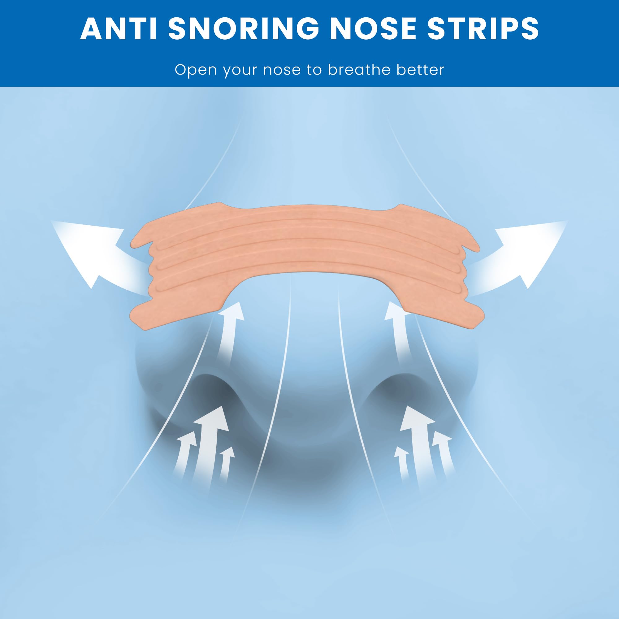 30 Cerotti Nasali Anti-Russamento, Design Triple Cresta con Adesivo di Qualità Professionale, Cerotti Pelle Traspiranti per Sonno Migliore, Sport & Congestione Nasale (Color carne)