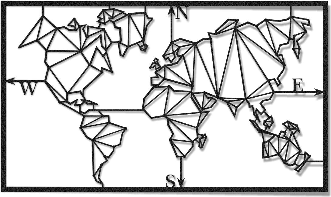 HomemaniaWall Decoration, Metal, Black