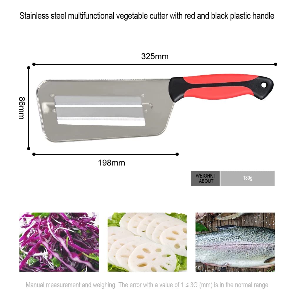bingxqiso Portable Stainless Steel Vegetable Cutter Kitchen Knife Sugar Cane Knife Cabbage Shredder Fruit Slicing Peeler Cabbage Graters (1PC)