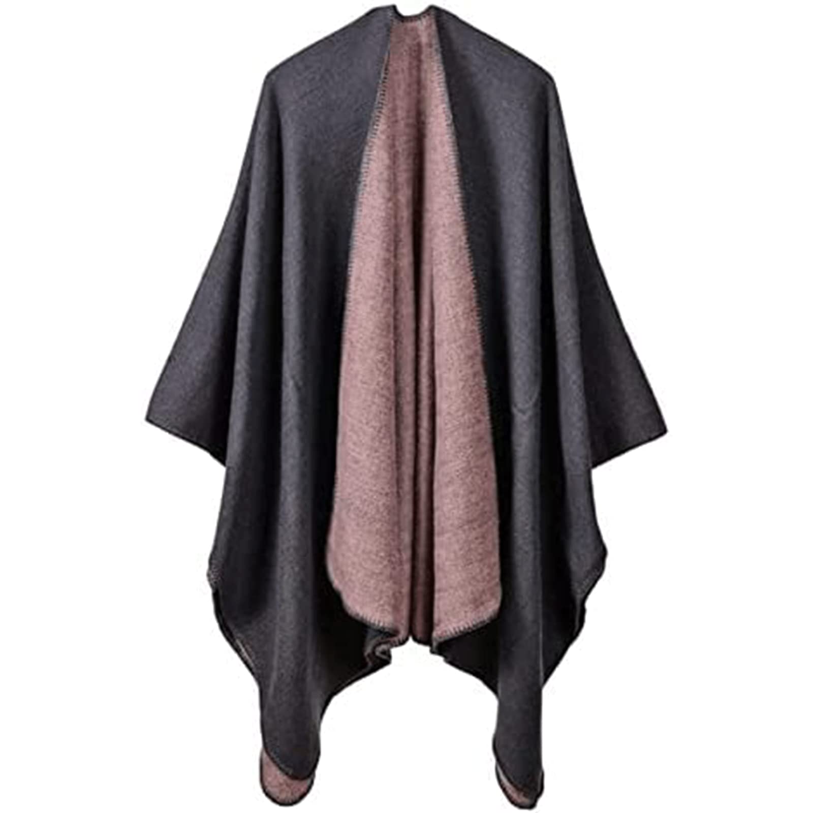 Neu Schal aus Kaschmirimitat, doppelseitiger Schal mit zweifarbigem Design für Damen, Dicke Wickeldecke, modischer Wickelschal Mehrweg