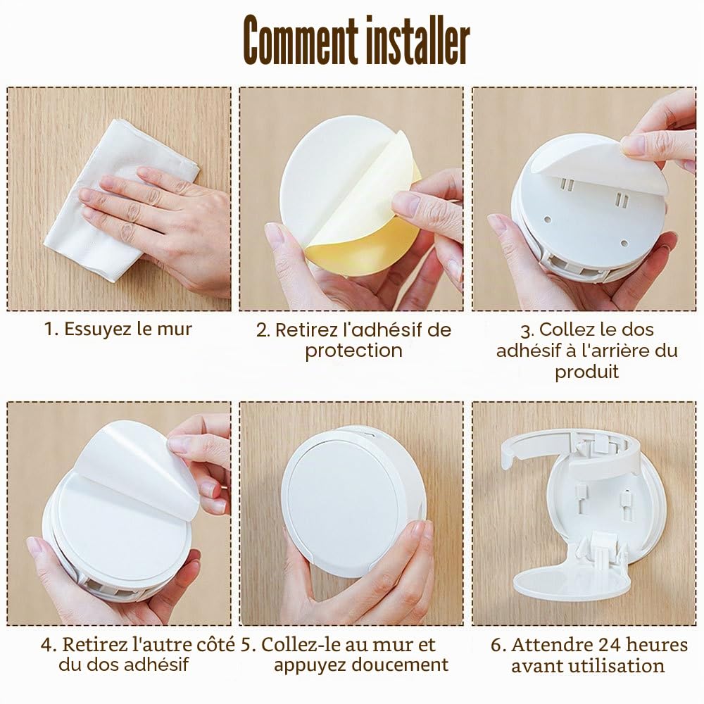 Porte-gobelets Rabattable,2 Porte-gobelets Muraux Pliables et sans Perforation pour Boissons et Cafés d'un Diamètre Maximal de 8,3 Cm