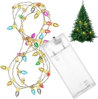 Artibetter Battery Powered Mini LED Globe String Lights for Christmas Tree and Dollhouse Decor Bright