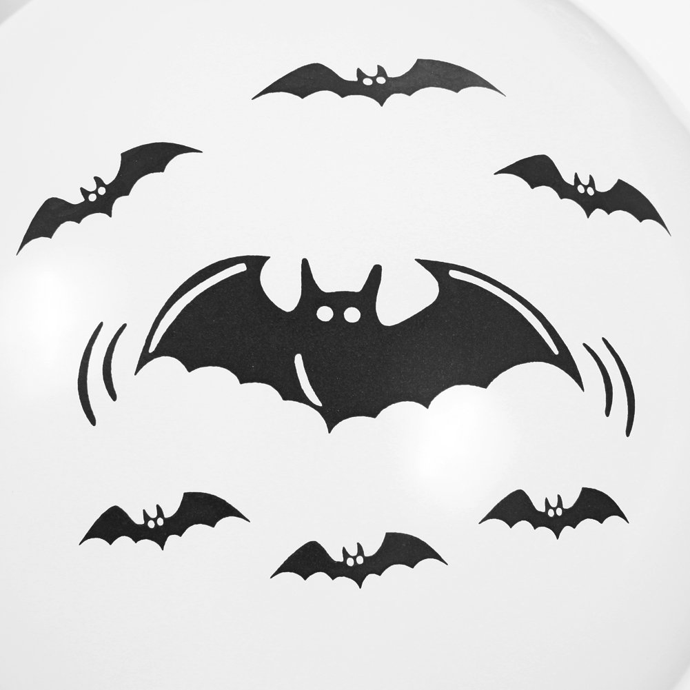 Chic-Chic Zestaw 10 różnych czarnych i pomarańczowych balonów lateksowych. Dekoracja na Halloween 30 cm Prop Decoration (10 sztuk, nietoperza)