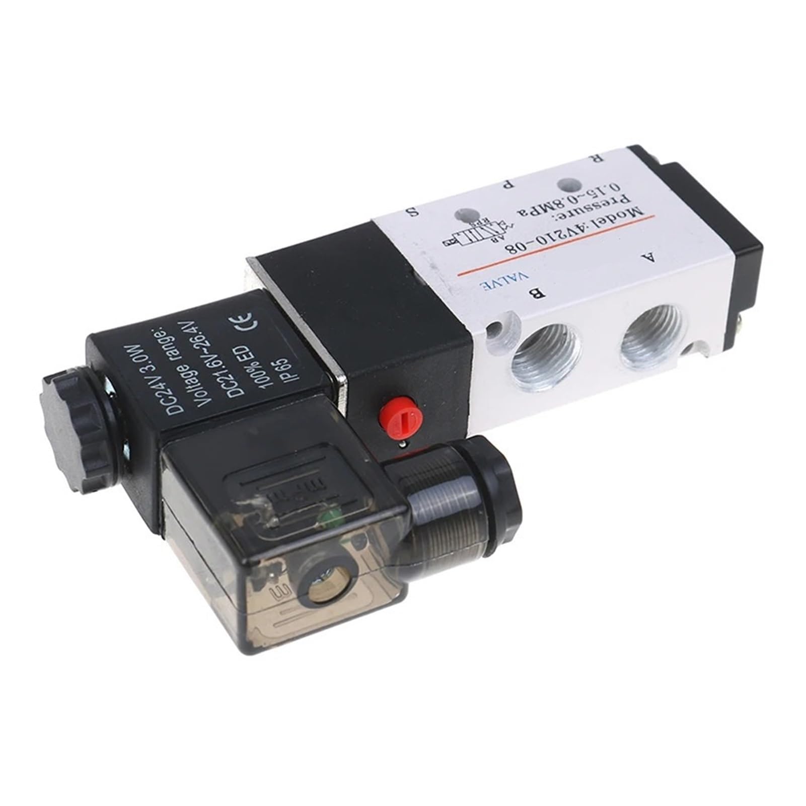 5-Way 2-Position Solenoid Valve, 1/4" DC24V