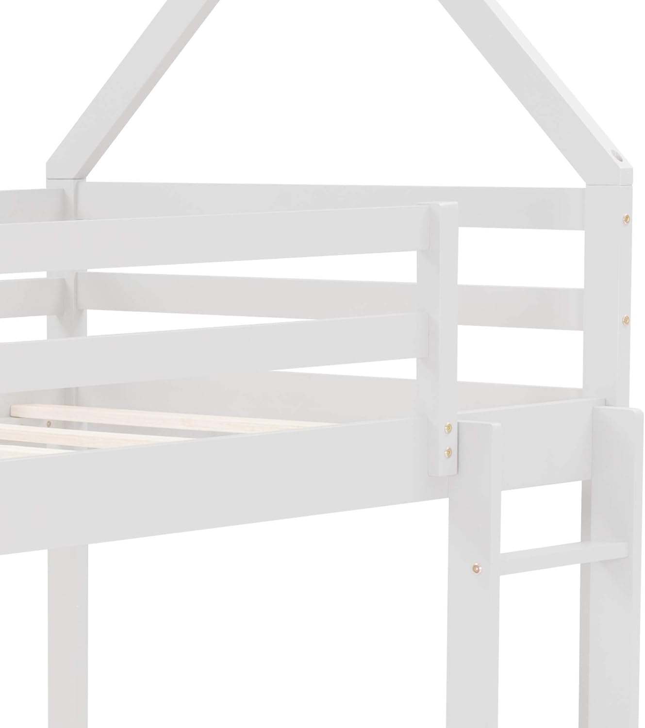 Up To 40% OFF Harper & Bright Designs Low bunk Bed Twin Over Twin , Wood Bunk Beds with Guard Rail for Kids, Toddlers, House Bed with Ladder ,No Box Spring Needed ,White Black Friday Clearance Harper & Bright Designs Low bunk Bed Twin Over Twin , Wood Bunk Beds with Guard Rail for Kids, Toddlers, House Bed with Ladder ,No Box Spring Needed ,White