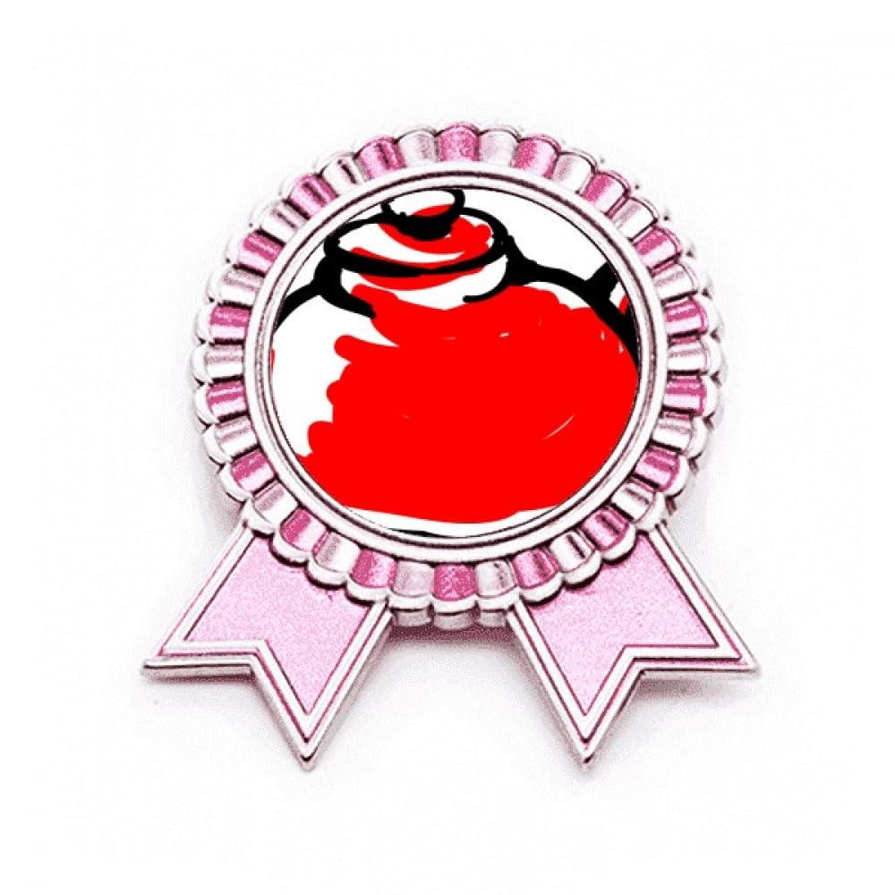 Broche théière chinoise traditionnelle rose métal taille M