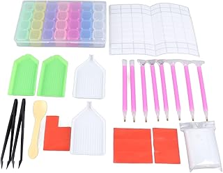 Kit de ferramentas de pintura de strass 5D para acessórios de pintura de diamante caixa de grade utensílio ferramenta novato caixa adultos pintura por números kits