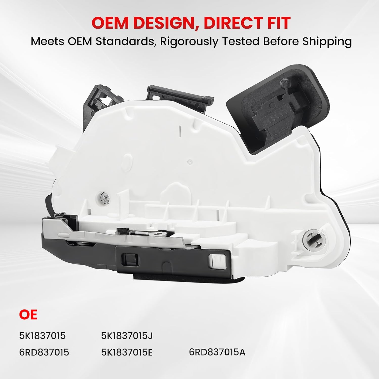 SYERAL Front Left Door Lock Actuator w/Motor 5K1837015E 6RD837015A Power Door Latch Compatible for 2012-2019 VW Bettle E-Golf Golf GTI Jetta Passat