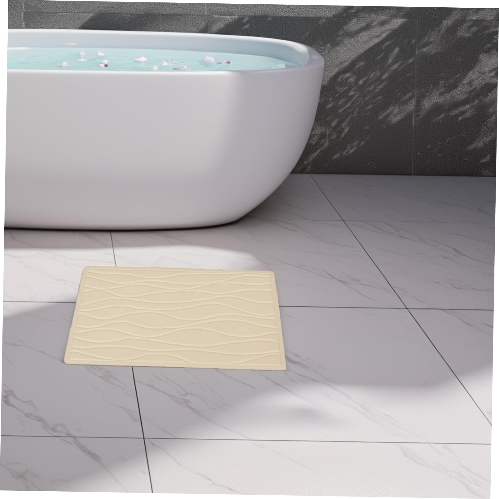 Alfombra De Baño Antideslizante De Goma con Ventosas Mat para Ducha y Bañera para Mantener El Suelo Seco y Limpio El Baño