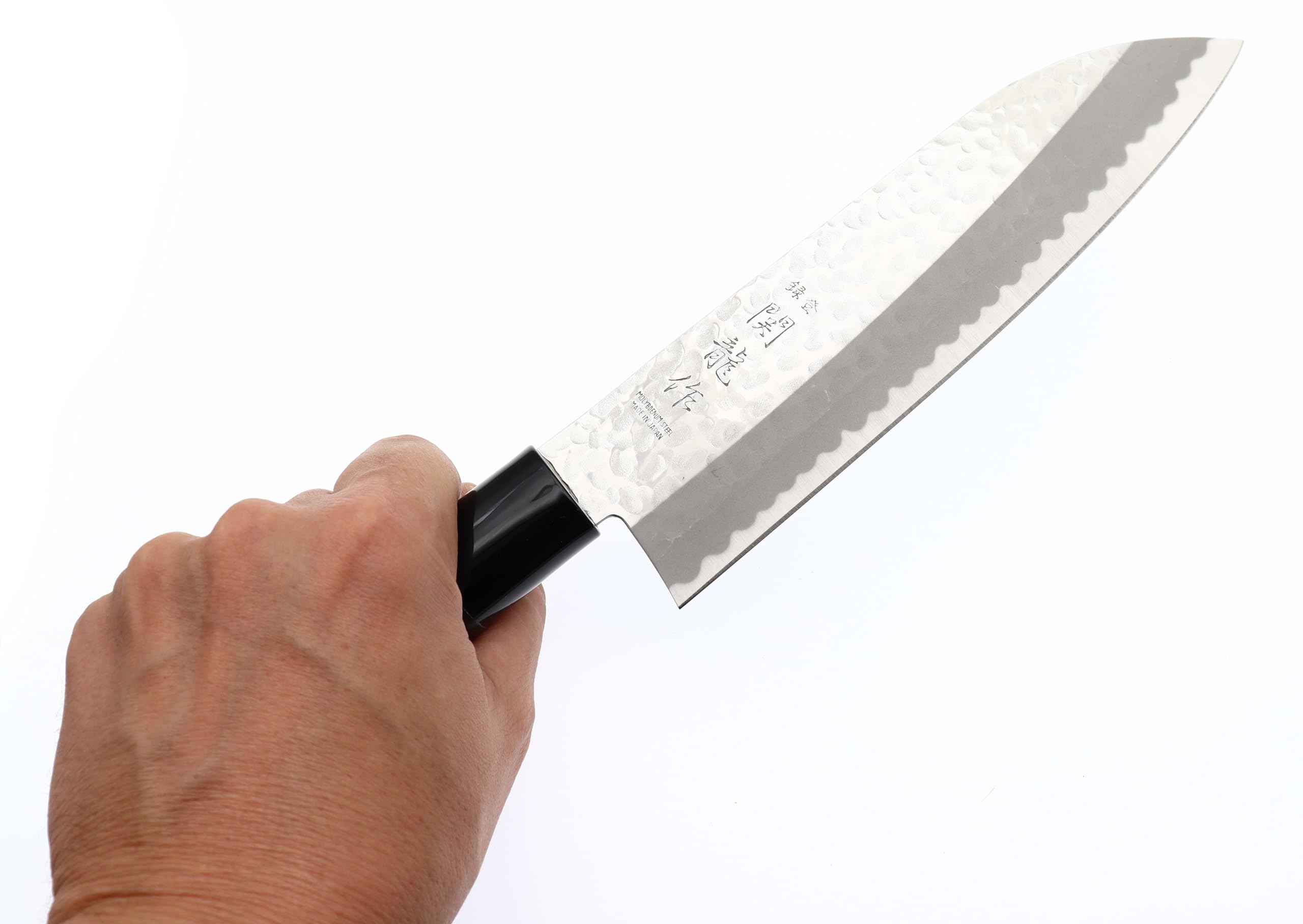 SekiRyu Couteau Japonais Santoku Martelée Lame 16.5cm Couteaux de Cuisine Fabriqué au Japon