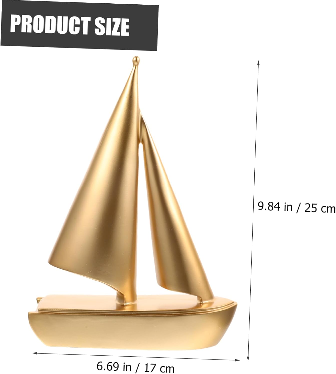 Creative Sailboat Ornament Resin Sailboat Shape Decor Office Desktop Decor