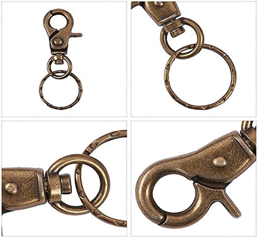 Image of DIY Crafts 10 Pcs D Rings, Rose Pink, Lobster Claw Clasps Swivel Lanyards Trigger Snap Hooks Strap, D Rings Slide Buckle for Keychain, Bags and Jewelr (10 Pcs D Rings, Rose Pink)