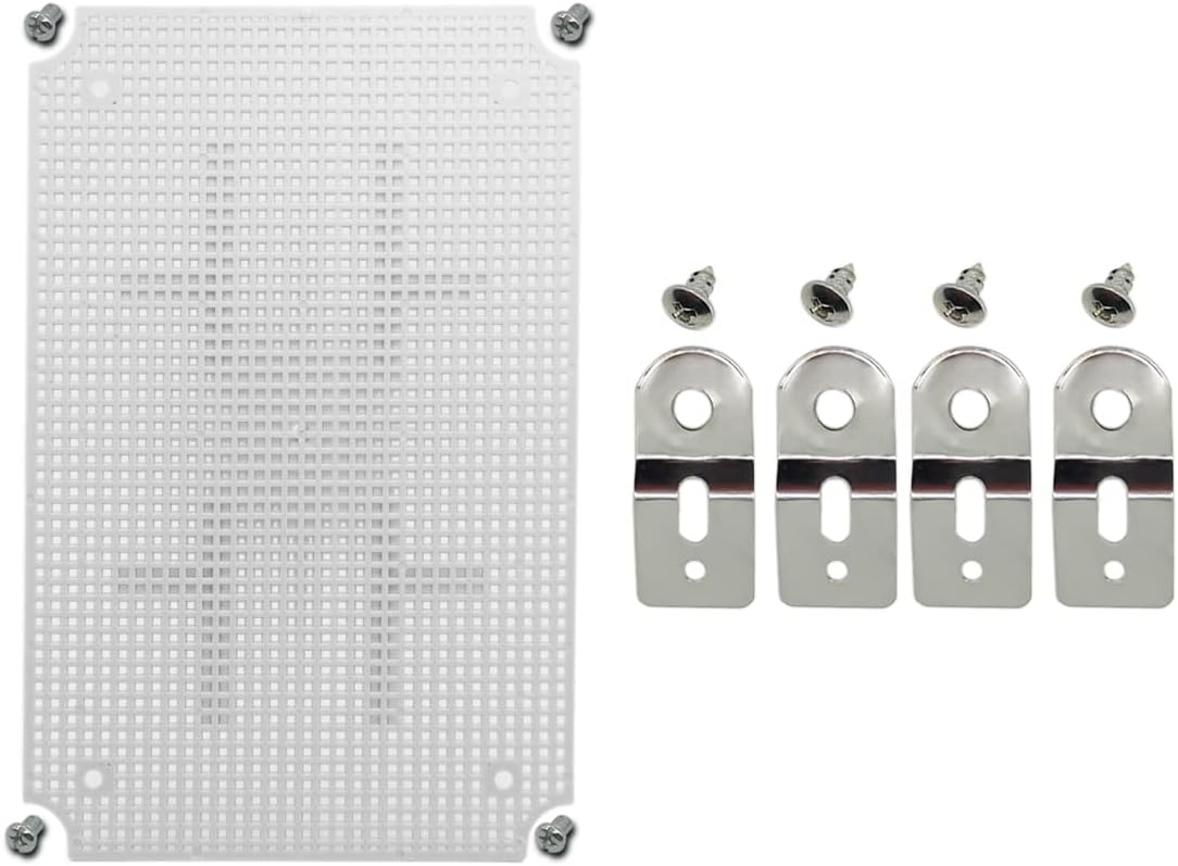 Zulkit Junction Box ABS Plastic Dustproof Waterproof IP65 Electrical Boxes Hinged Shell Outdoor Universal Project Enclosure with Mounting Plates & Wall Brackets 11.4 x 7.5 x 5.5 inch