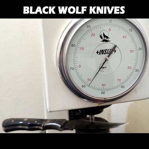 Miniatura 9 de Cuchillo de caza de Damasco con funda de cuero, ideal para desollar, acampar, al aire libre, cuchillo de bushcraft de hoja fija EDC con funda de