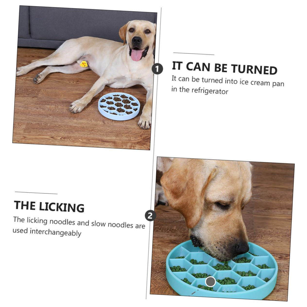 VICASKY Ciotola per Cani Ventosa Antiscivolo Design Unico Angoli Arrotondati Slow Feeder in Silicone Anti-ingozzamento Facile da Pulire, per L'alimentazione Lenta