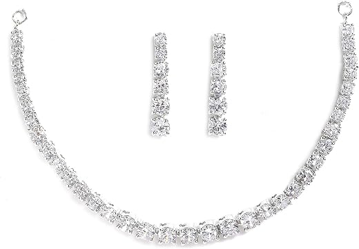 ZENEME Jewellery Set Classic Style AD/American Diamond Studded Rose Gold Plated Handcrafted Circle Necklace Set for Women...