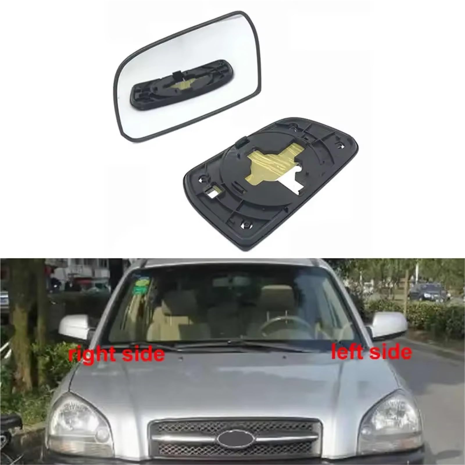 Vetro Retrovisore Compatibile Con Hyundai Per Tucson 2005-2008 Porta Per Specchietti Retrovisori Esterni Lenti In Vetro Per Specchietti Retrovisori Esterni Senza Riscaldamento