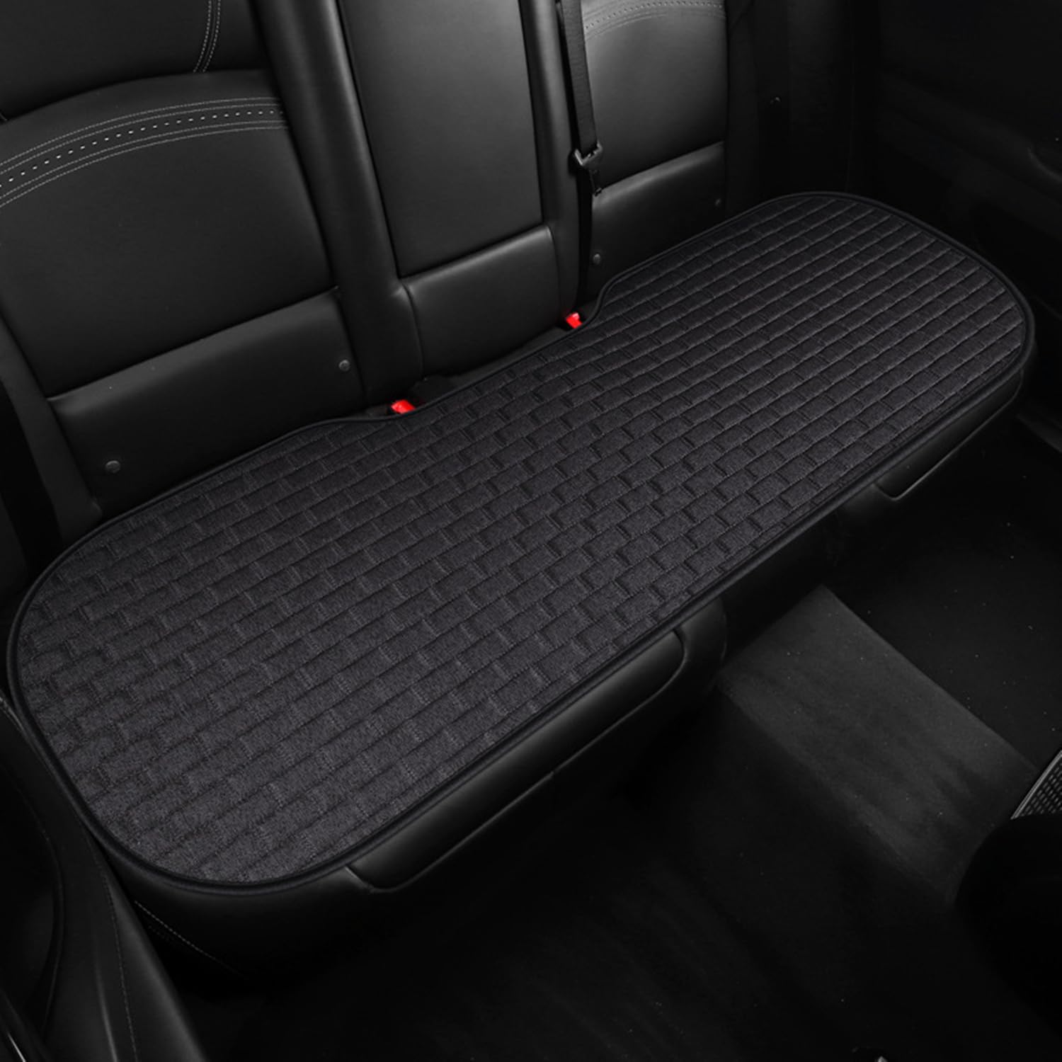 Coprisedili Posteriori Auto Coprisedili Auto Universali Protezione Sedili Universale Morbido Traspirante Cuscini Sedile Posteriore Dell'auto Cuscino Auto Antiscivolo Coprisedili Auto, Nero, 133x50 cm