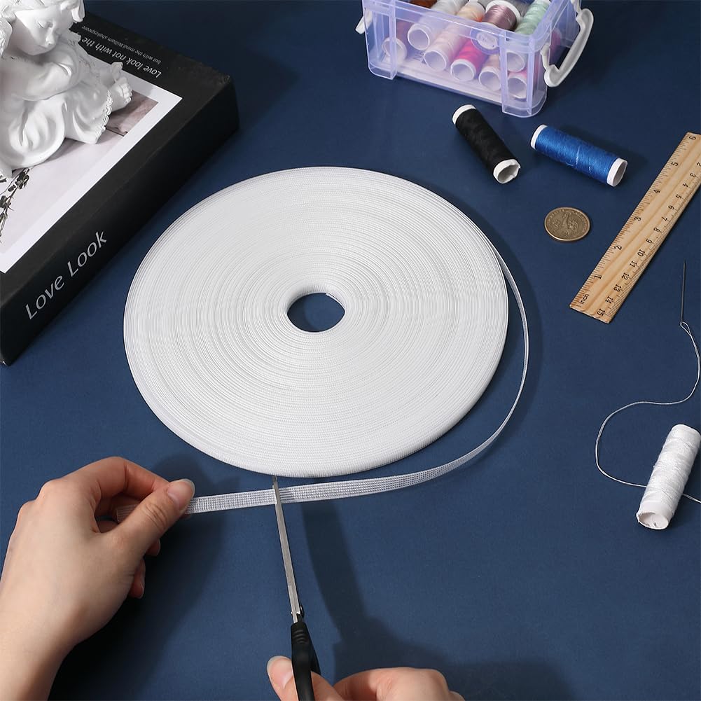 GORGECRAFT 45m Polyester Boning for Sewing 6mm Through High Density Polyester Corset Boning for Sewing Garment Accessories Bra Boning Tool for Corsets Bridal Gowns Evening Gowns Lingerie Hats - Image 3