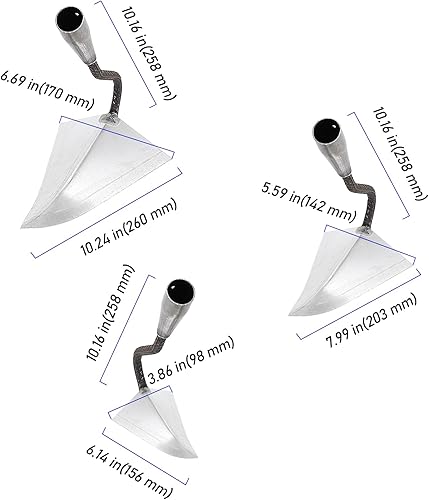 Miniatura 2 de ZEONHEI Juego de herramientas de jardín de 3 piezas, azadas triangulares de jardinería con hoja afilada, azadas de arado a mano para excavar,