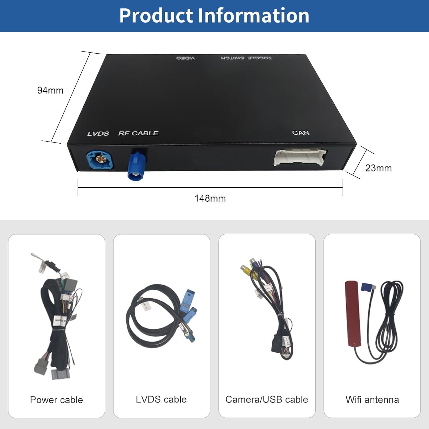Road Top Module CarPlay sans Fil pour Land Rover avec système Bosch | Android Auto sans Fil, Interface Décodeur CarPlay, MirrorLink, Navigation