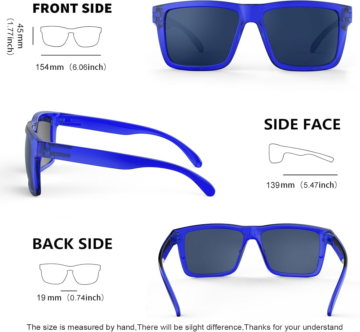 MAXJULI XXL Size Double Extra Large Z87 Sunglasses for Big Wide Heads Men TR90 Ultralight UV400 Protection Glasses 8228 - Image 4