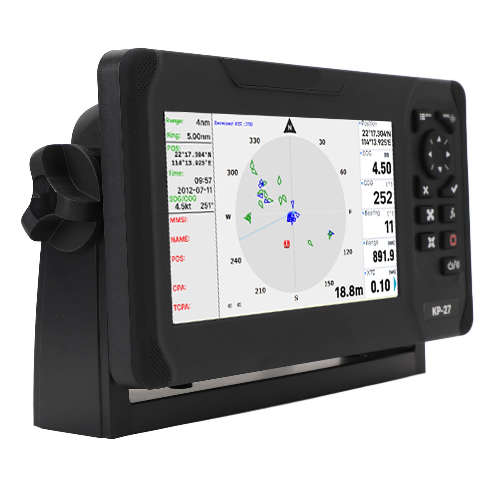 7-Zoll-Seekartenplotter Farb-TFT-LCD-Fischfinder für Genaue Navigation auf Booten – Wasserdicht IP66