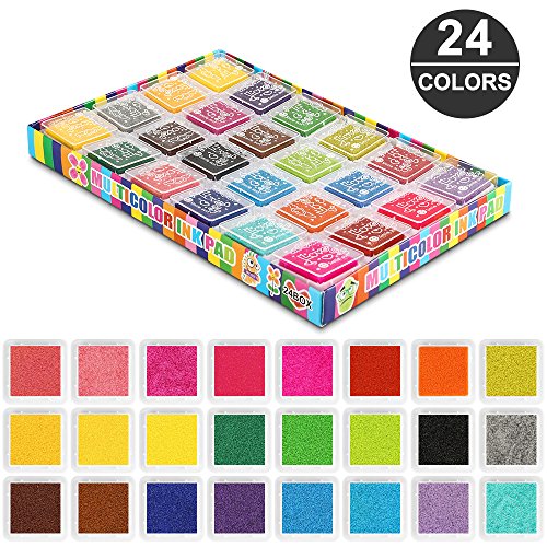 Cuscini di francobollo 24 colori, cuscinetti di