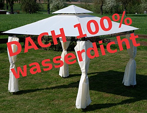 Pavillon Metall AS-S Garten Pavillon 3×3 Meter mit Vorhängen