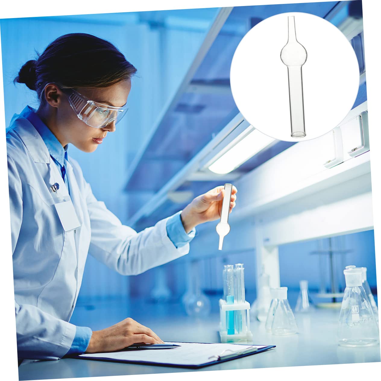5 tubos de secado individuales para equipos de experimentos químicos, tubos de secado de laboratorio y química