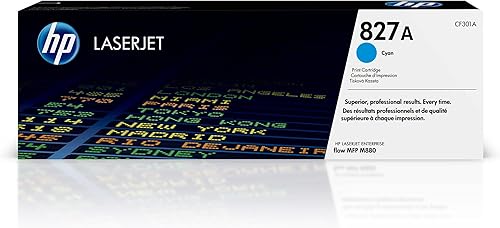 HP Cartucho de tóner cian 827A | Funciona con HP Color LaserJet Enterprise Flow MFP M880 Series | CF301A