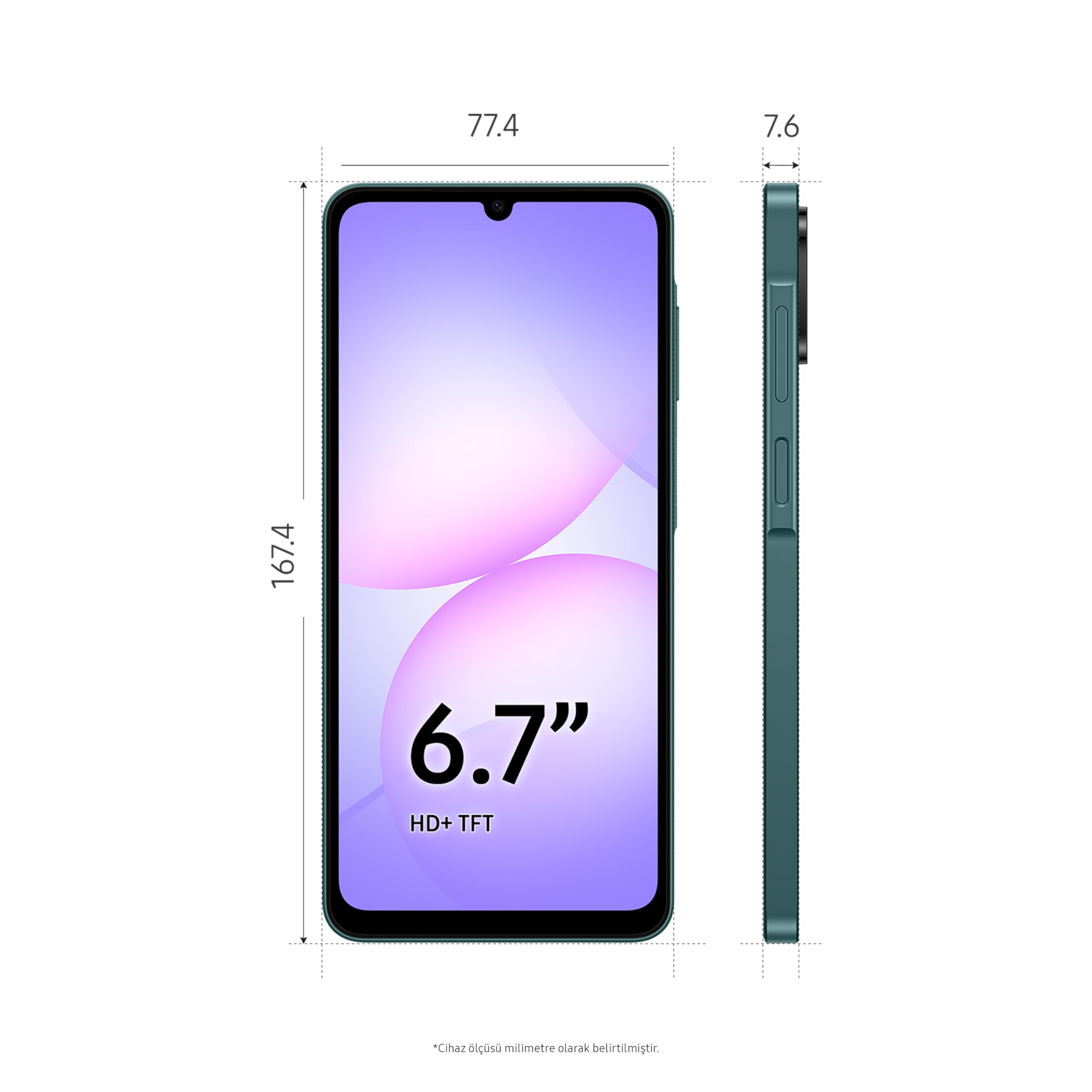 Samsung Galaxy A07 LTE, Android Akıllı Telefon, 4GB RAM, 128GB