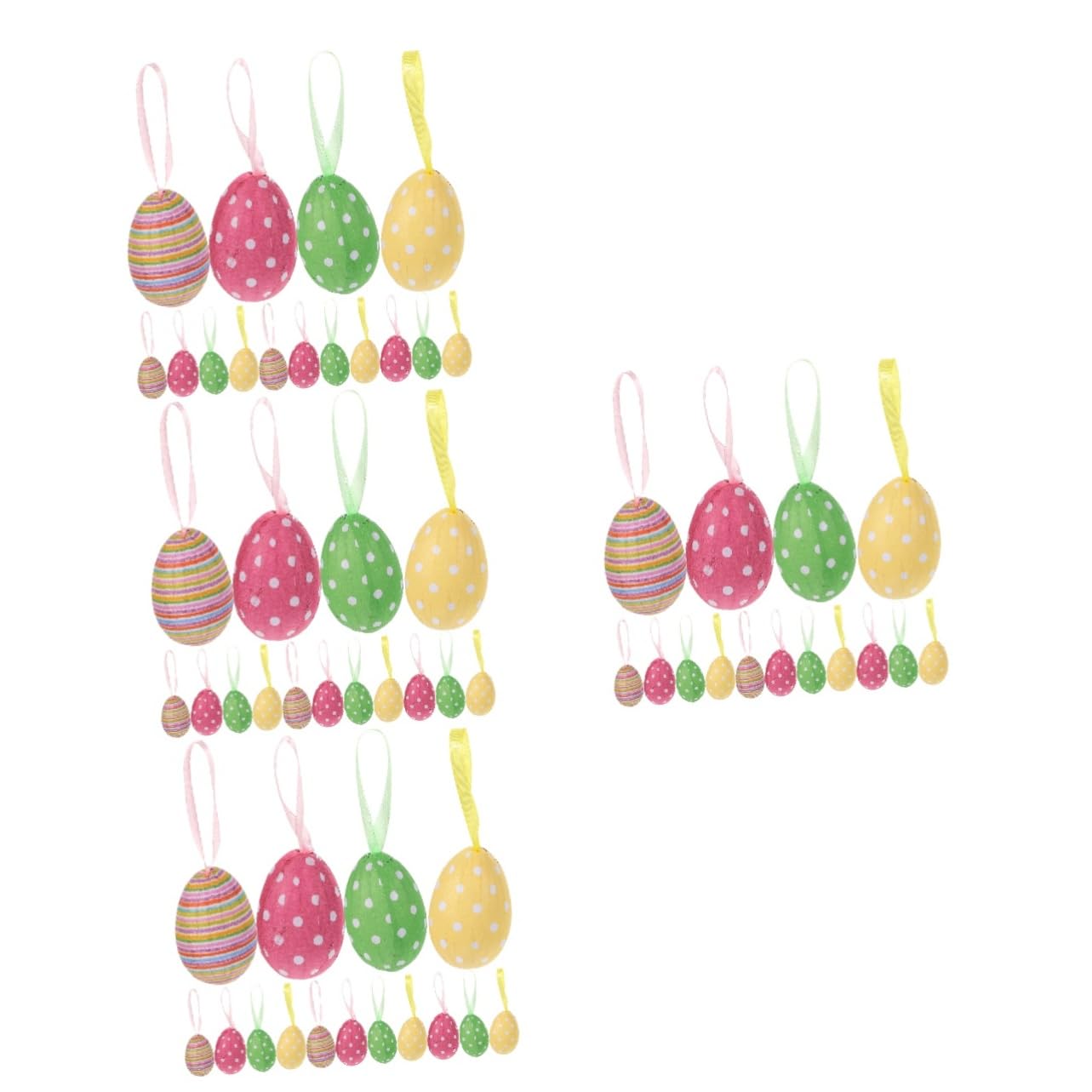 ABOOFAN 96 STK Schaumstoff-Ei-Anhänger Osterei-Baumschmuck Frühlingsdekorationen Easter Egg Decoration Ostern tischdeko Ornament Ostern einzigartiges Osterei-Dekorationen