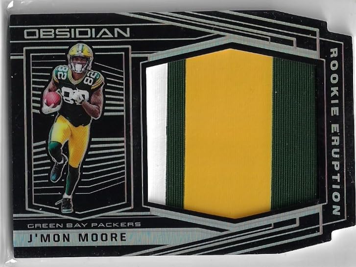 J'Mon Moore Serial Numbered #08/50 Orange Rookie Eruption Game Used Jersey Relic Memorablia Collectible Basketball Card - 2018 Obsidian Basketball Card #RE-34 (Packers)