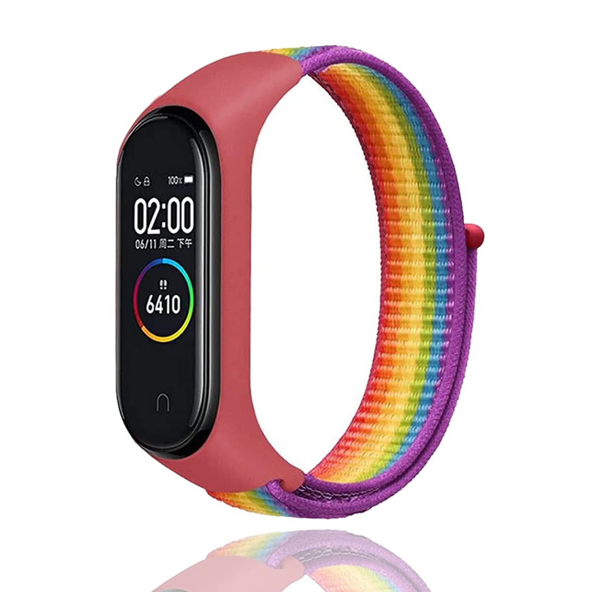 Correa de nailon para Xiaomi Mi Band 7/6/5/4/3, pulsera de repuesto de nailon ajustable, compatible con Xiaomi Mi Band 7/6/5/4/3 para mujeres y hombres — view 9