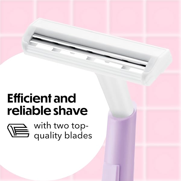 BIC Silky Touch Women's Disposable Razors, With 2 Blades, Pretty Pastel Razor Handles, 10 Count Pack of Shaving Razors - 3