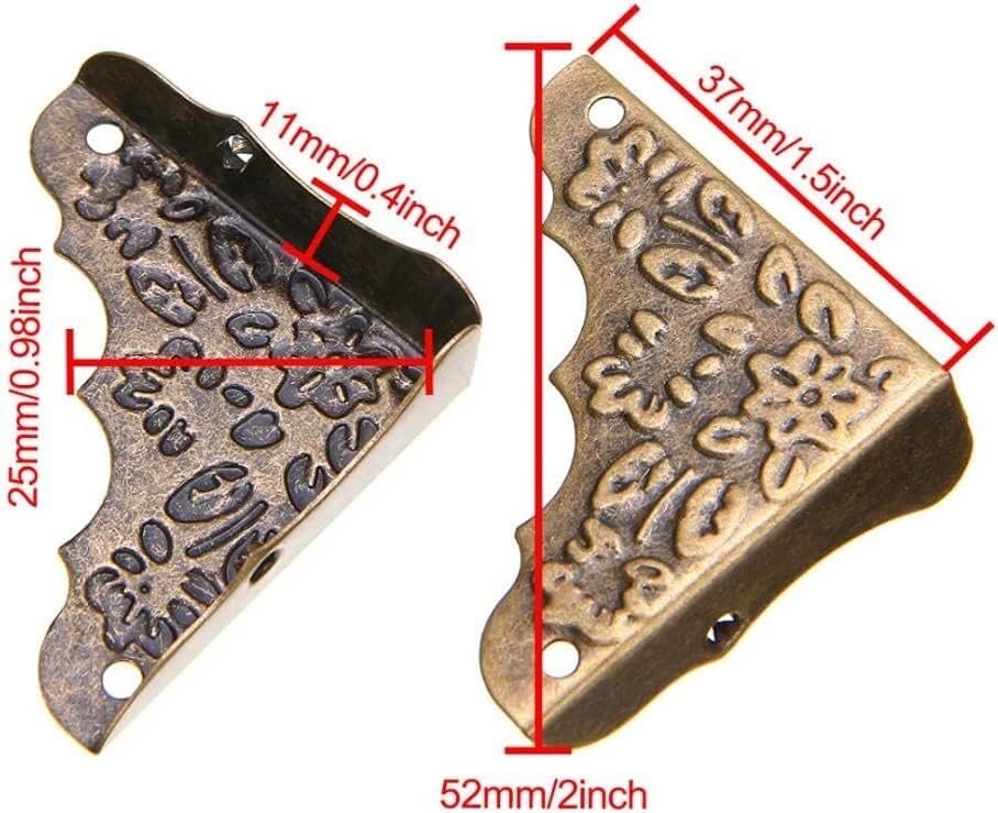 コーナープロテクター、アクセサリー、アンティークコーナープロテクター 12個 アンティークジュエリー コーナー足 木製ケース コーナ