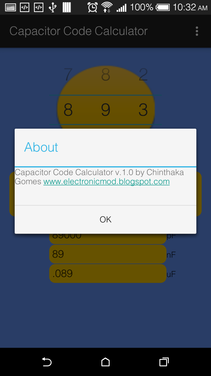 Capacitor Code Calculator App on Amazon Appstore