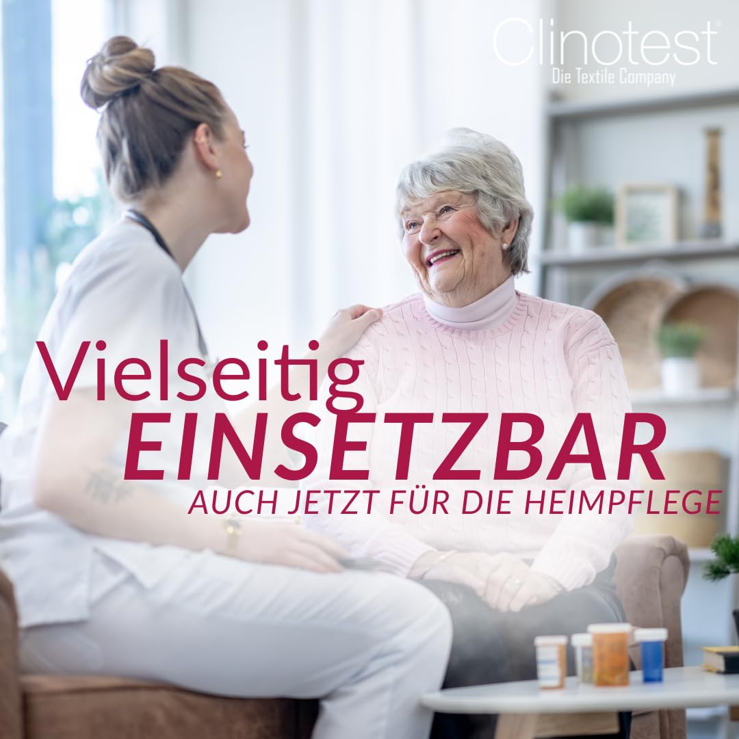 Clinotest Inkontinenzunterlage 5er Set – Oeko-TEX Zertifiziert, wasserdicht, atmungsaktiv, waschbar, 75x90 cm, absorbierender Matratzenschoner für Inkontinenz & Feuchtigkeitsschutz – Weiß/Blau