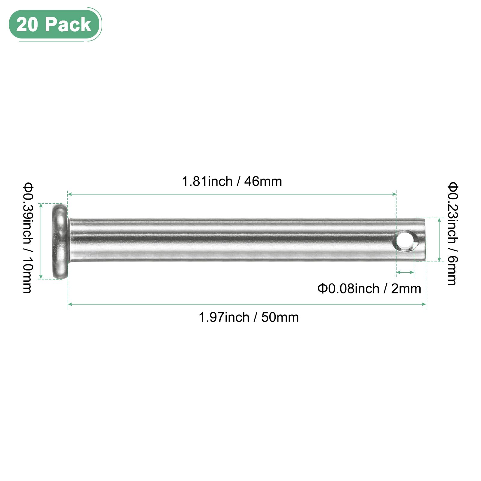 M METERXITY 20-Pack Single Hole Clevis Pins - Image 3