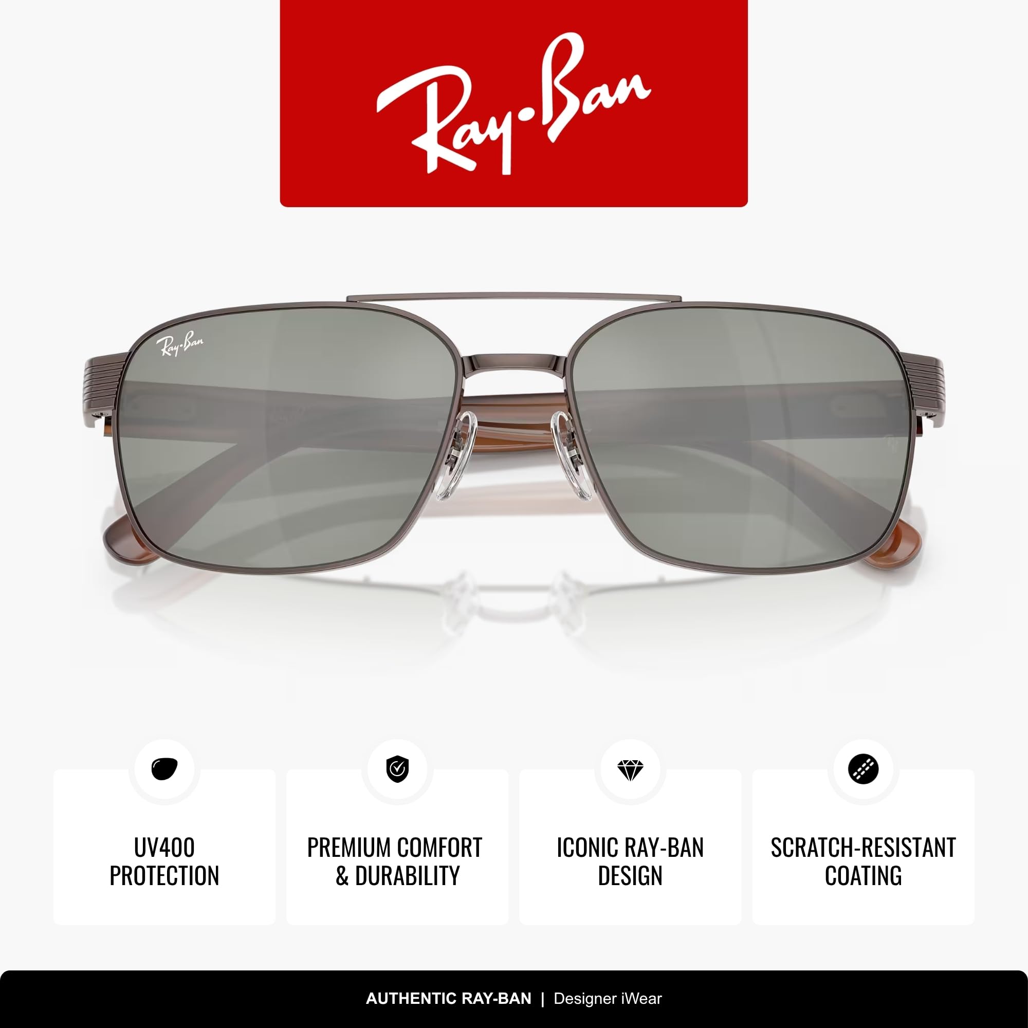 Ray-Ban Rb3751 quadratisch Sonnenbrille Unisex