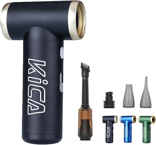 KiCA JetFan KC1 Repuesto de sacudidor de aire comprimido, 86,000 rpm, para limpieza de computadora, exteriores, auto, campamento, batería