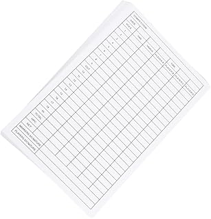 Sosoport 20pcs Sheets Golf Scorecard Large Score Sheets Tournament Score Sheets Scorecard for Sports Push Cart Golf Mini Deck of Cards Outdoor Accessories Record Use Cards Record Scorecard