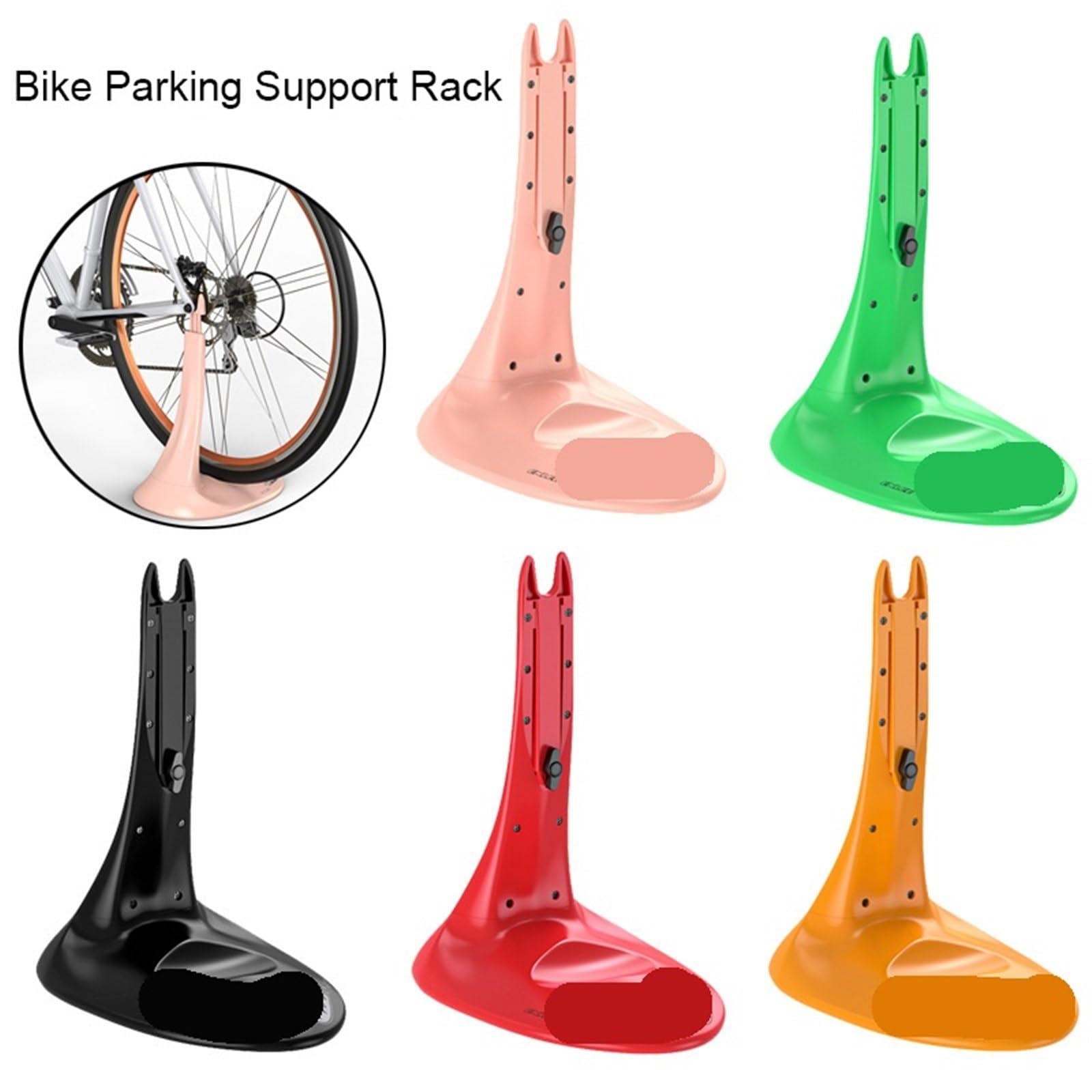 Portabiciclette Rastrelliera for parcheggio bici interna ed esterna | Espositore for regolazione portatile for bici da strada Espositore for mountain bike(Pink)
