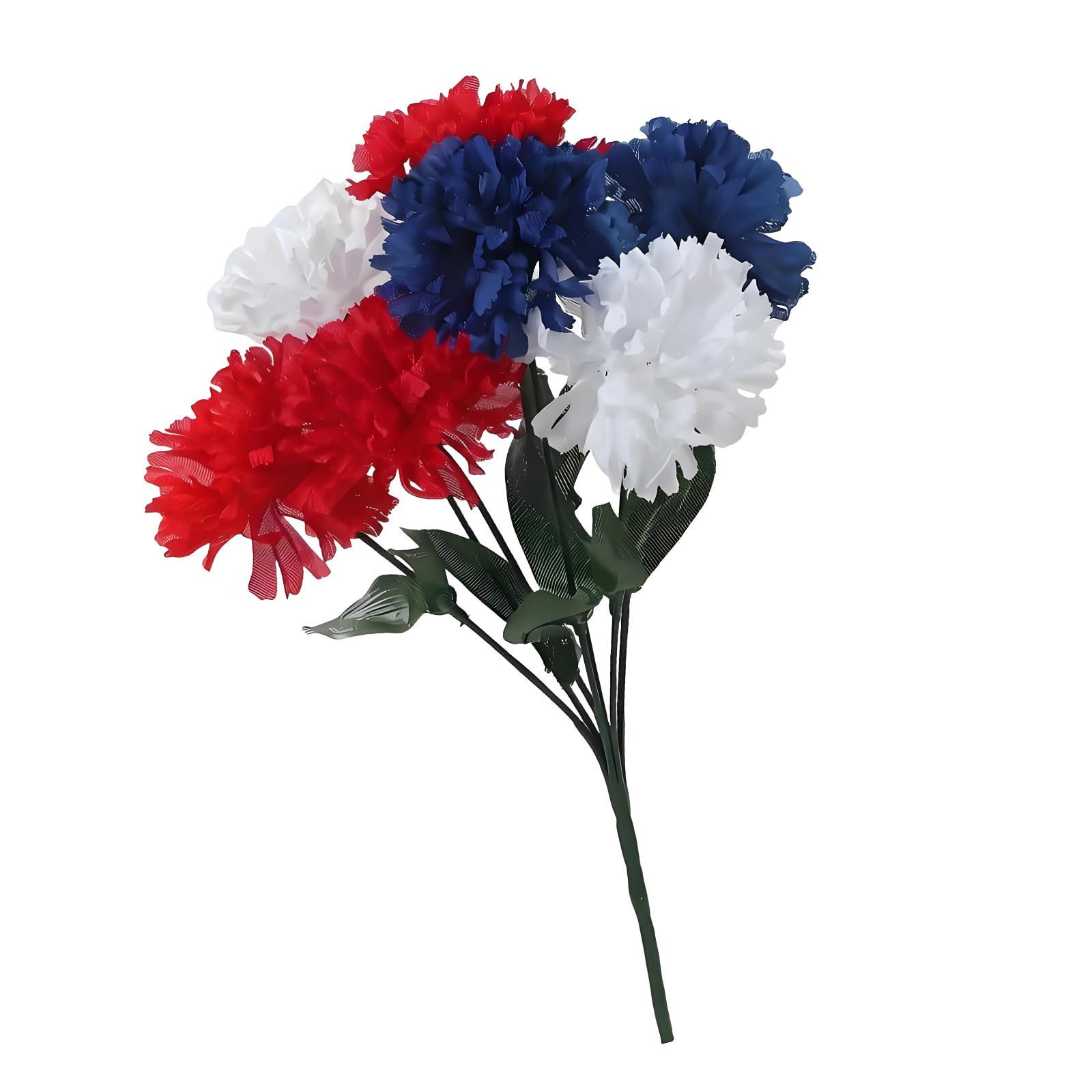 Tsophreniq Independence Day Flower Arrangement Realistic Artificial for July 4th Holiday Party Table Centerpiecess Simulation Patriotic Day Arrangement for Home Decoration July Fourth Celebration