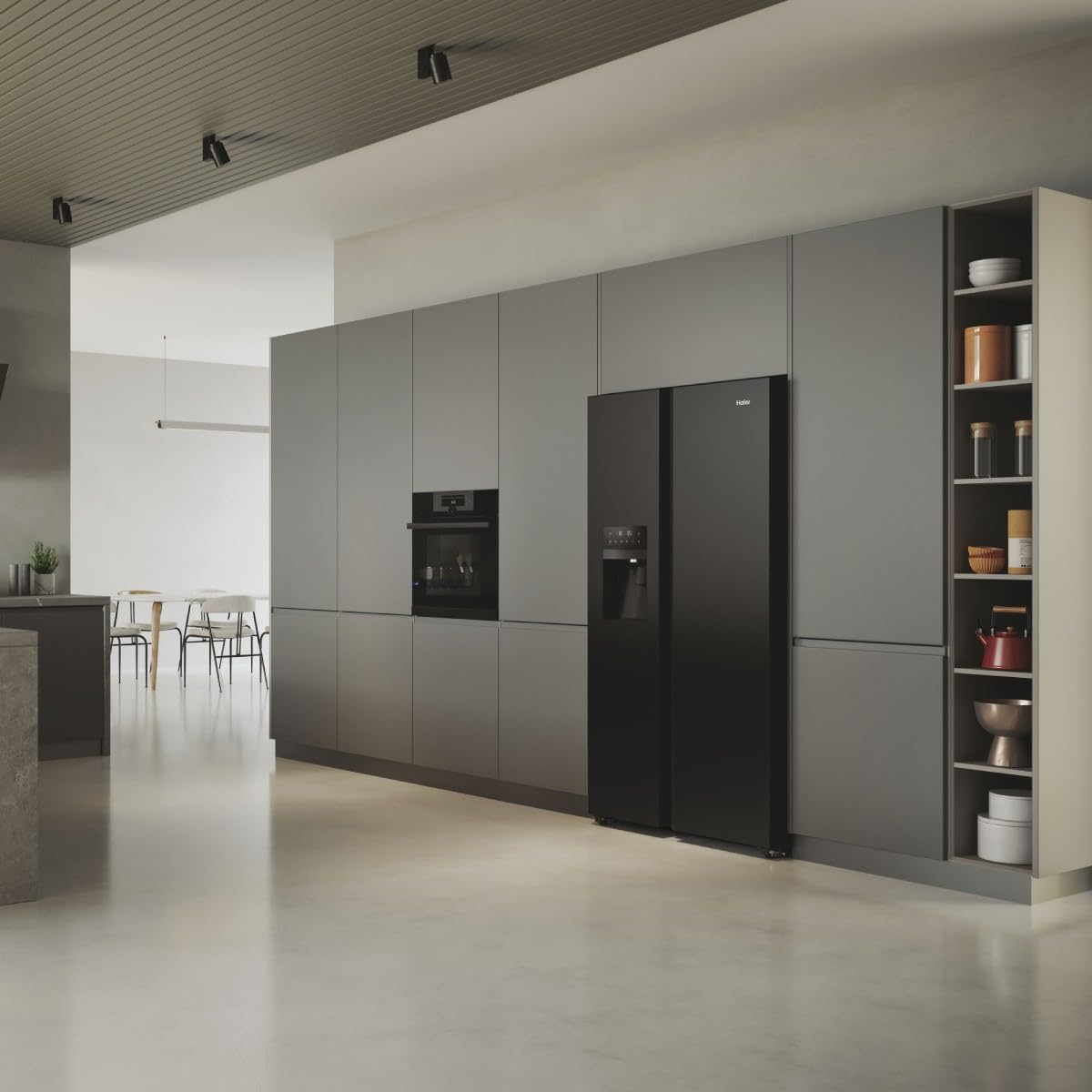 Haier Frigorífico Americano SBS 90 Serie 5 511L Negro - HSR5918DIPB