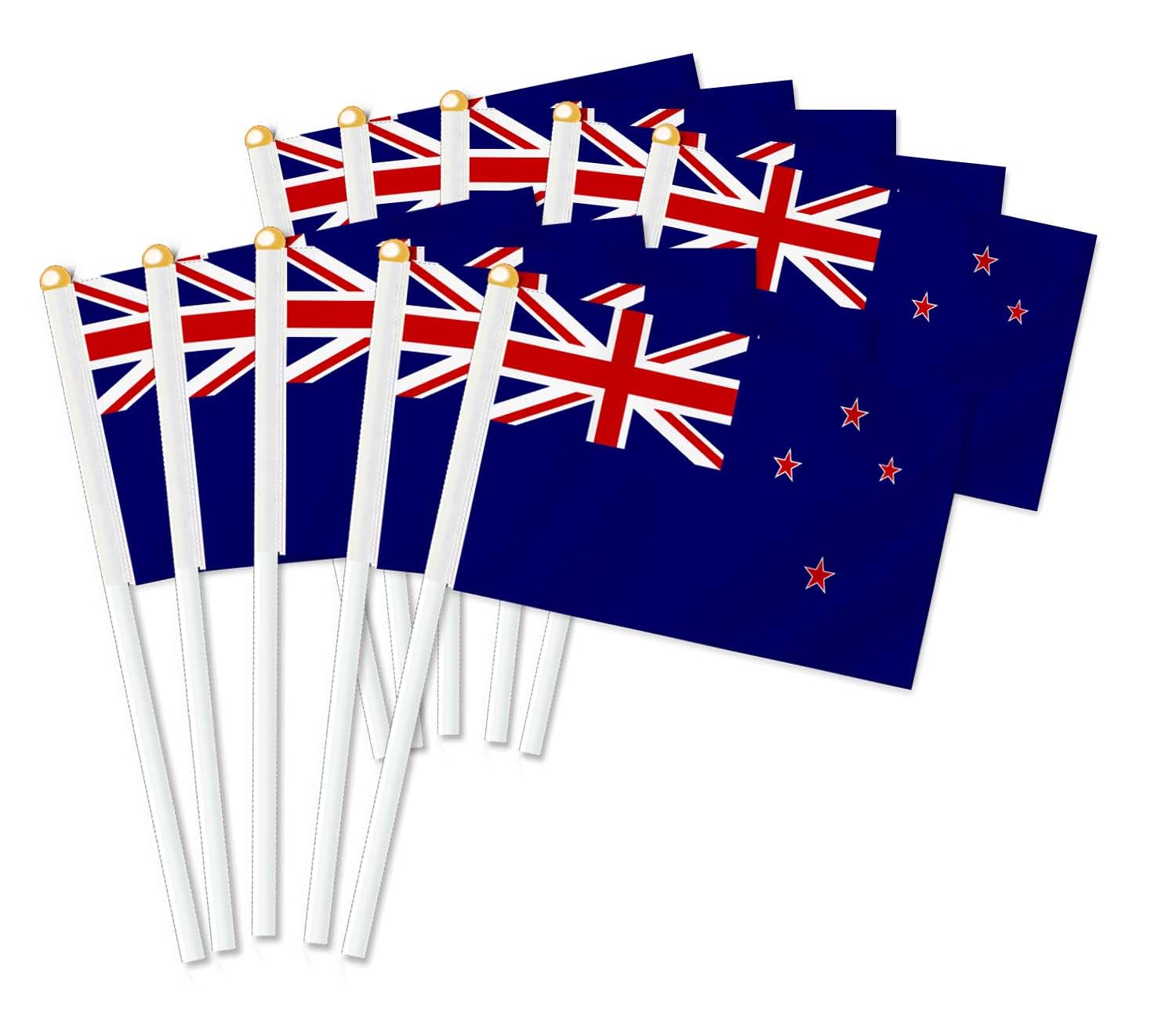 25PCS New Zealand Handheld Small Flag, NewZealanders Hand held Mini Decor Decoration Banner — image 1