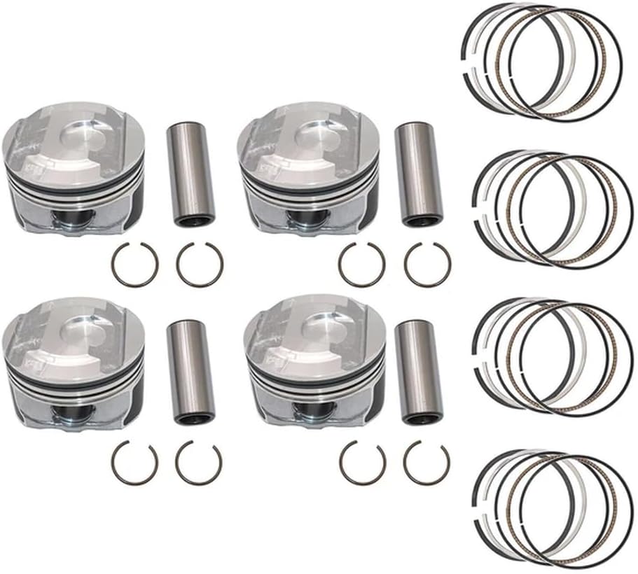 4-Piece Engine Piston and Ring Kit Compatible with GL8 ES, ATS, XT5 2.0T Engines – Includes Parts 19180831, 12652809, 12569638, 89018107