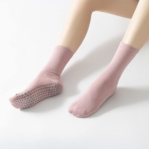 Miniatura 8 de Calcetines de yoga y pilates con empuñaduras para mujer, antideslizantes, color caramelo, acolchados, calcetines para baile de ballet